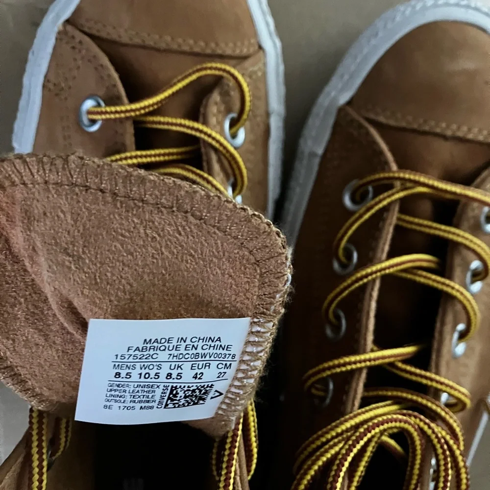 Converse Men's Tan High-Top Sneakers (no box) - Picture 2 of 2